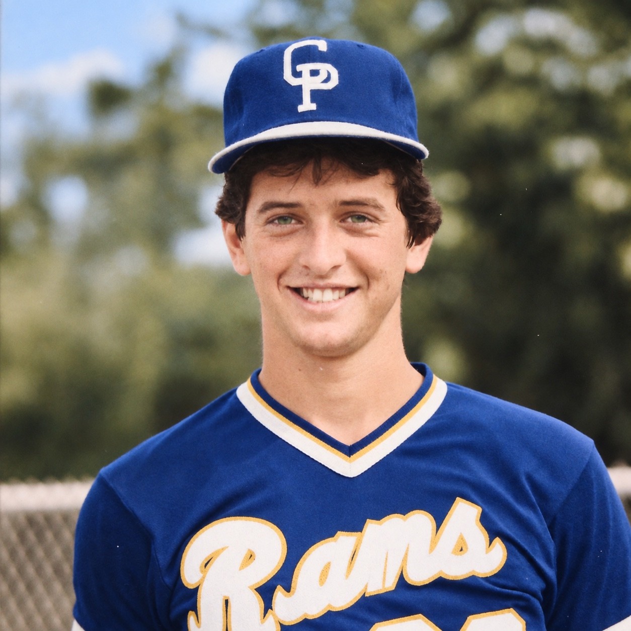 Brian Gonzalez in his Miami Coral Park Rams baseball uniform